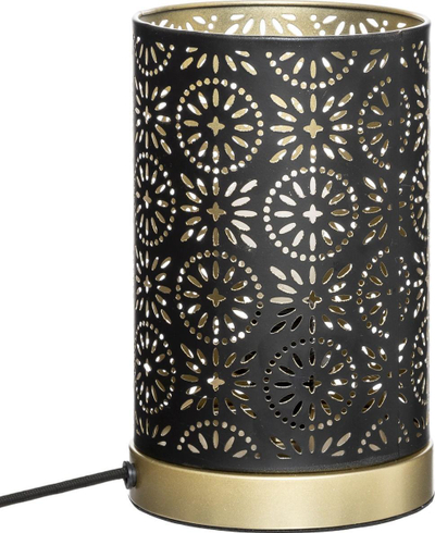 Lampë tavoline Atmosphera Modern Loft, metal, 21 cm, e zezë me të artë