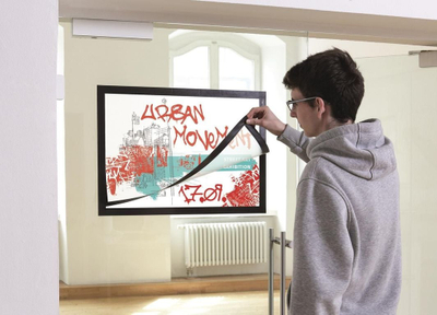 Kornizë magnetike Durable DURAFRAME POSTER A2, vetëngjitëse, e zezë