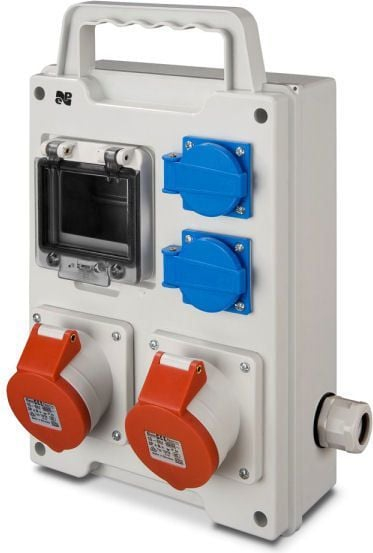 Panel shpërndarës kantieri, 4 module, 32A, gri
