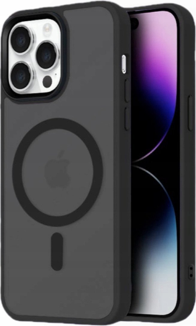 Kllëf telefoni Fashion Case MagSafe për iPhone 16 Pro Max, plastikë mbrojtëse, i zi