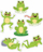 Zbukurime dritareje LearnHow Spring Frogs 01, të dyanshme, set me 6 copa, shumëngjyrëshe