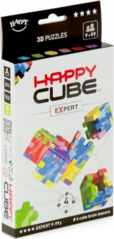 Puzzle 3D kartoni HAPPY HCE300 Expert, set 6 kube, shumëngjyrëshe