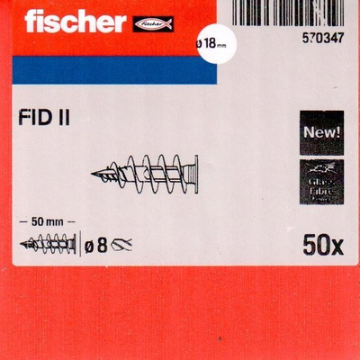 Dyllë izolimi Fischer FID II 570347, 50mm, set 50 copë