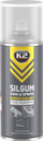 Përbërës izolues me spërkatje K2 Silgum, 400ml, për sipërfaqe ndërtimi dhe ulluqe, i bardhë