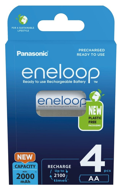 Bateri rikarikueshme Panasonic Eneloop AA, 2000mAh, set 4 copë