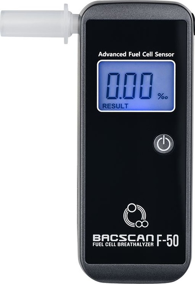 Алкотестер BACscan F-50, електрохемиски сензор, ЛЦД екран, бел
