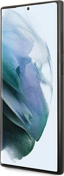 Mbulesë telefoni Guess 4G Metal Logo, për Samsung Galaxy S24 Ultra, lëkurë eco, gri
