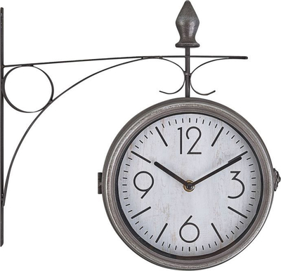 Orë murale ROMONT, 34cm, metal, argjendi