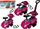 Makinë lodër ride on Leantoys Mega Car 3 in 1, me shtytës, për fëmijë, rozë