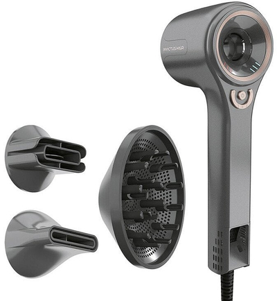 Фен за коса Invictus Hair D7, 1600W, сет 4 делови, црн