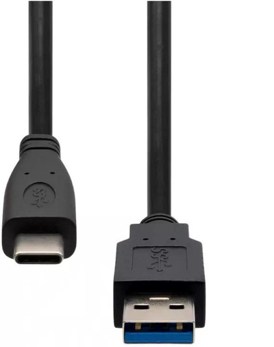 Kabllo USB Synergy 21 Consumer, USB C në USB A, Plug and Play, e zezë