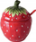 Kavanoz dekorativ Family Garden Jam Jar Strawberry, qeramikë, 14cm, i kuq