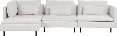 Këndore modulare 3 vendëshe, stof, 291x151 cm, bezhë