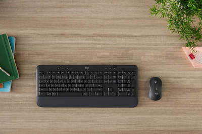 Set tastierë dhe maus Logitech MK650, wireless, i zi