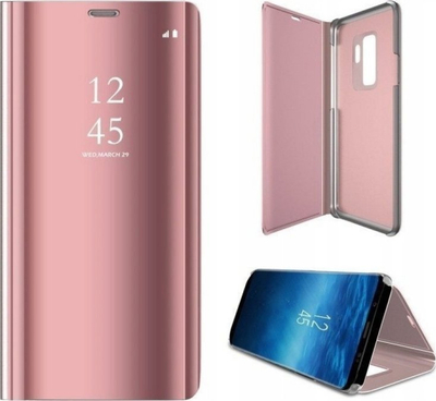 Mbulesë Mocco Clear View për Samsung Galaxy A42 5G, plastike, rozë