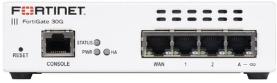 Pajisje sigurie Fortinet FortiGate 30G, 1GbE, Wi‑Fi 6, për tavolinë