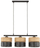 Llambadar varës TK Lighting Nicol, 3xE27, 70x20cm, i zi dru