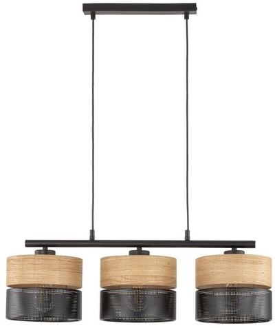 Llambadar varës TK Lighting Nicol, 3xE27, 70x20cm, i zi dru