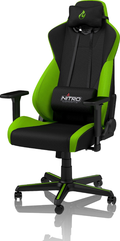 Karrige gaming Nitro Concepts S300, material tekstili, ergonomike, jeshile Atomic Green