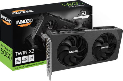Kartë grafike Inno3D GeForce RTX 5050 Twin X2, 8GB GDDR6, PCI Express, e zezë