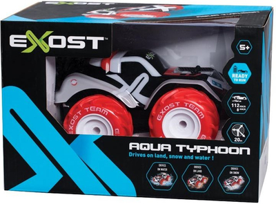 Makinë lodër me telekomandë Exost Aqua Typhoon, shkallë 1:24, për çdo lloj terreni, e zezë me të kuqe