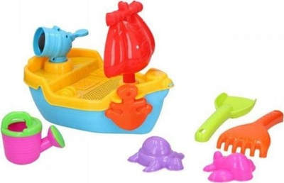 Set lodrash rëre Eddy Toys Sandbox Ship, 10 pjesë, plastik, me ngjyra të ndryshme