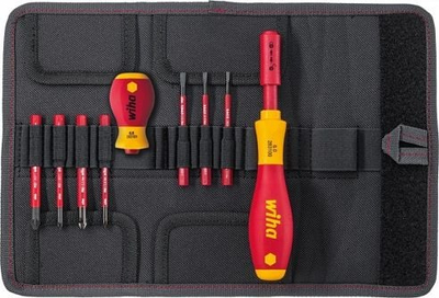 Set kaçavidash Wiha slimVario 41233, 9 copa, me bit, në çantë