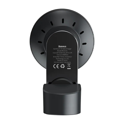 Mbajtës makine me karikues wireless Baseus WXJN-01, magnetik, 15W, i zi