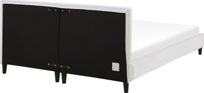 Shtrat Beliani Fitou Velvet, 160 x 200 cm, EU King Size, i bardhë