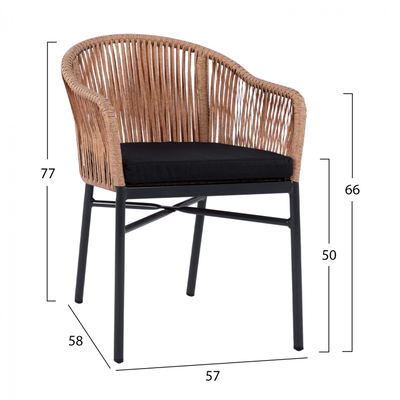 Kolltuk alumin HM5698.01 57×58×77 cm, bezhë