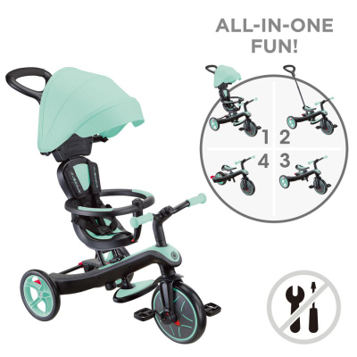 Трицикл за деца Explorer Trike 4in1 634-206, мултифункционален, син