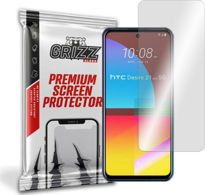 Mbrojtës ekrani GrizzGlass për HTC Desire 21 Pro 5G, xham hibrid, shumë i kthjellët