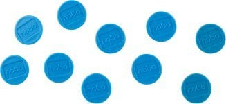 Magnetë për tabelë Nobo, 24mm, set 10 copë, blu