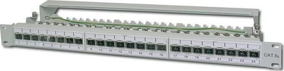 Patchpanel Digitus 19", Cat 6a, 24 porta, i zi