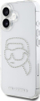 Mbulesë telefoni Karl Lagerfeld IML Rhinestones Karl Head, për iPhone 16 6.1", transparente