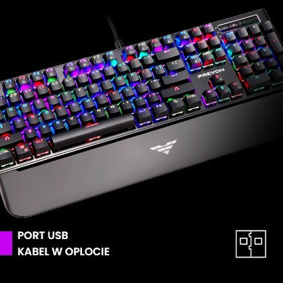 Tastierë Preyon Long Claw Brown Gateron, US, e zezë