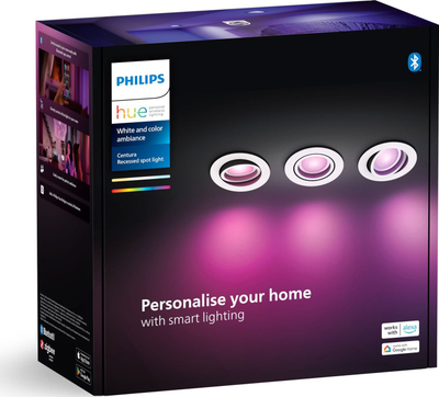 Panel tavanor Philips Hue Centura 929003809701, RGBW, i bardhë i ngrohtë në të ftohtë