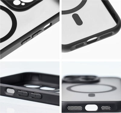 Kuti mbrojtëse Full Matte Mag Cover për iPhone 11 Pro, që shkon me MagSafe, e zezë