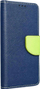 Këllëf telefoni Fancy Book për Xiaomi Redmi 10, tip portofol, me magnet, blu navy me jeshile