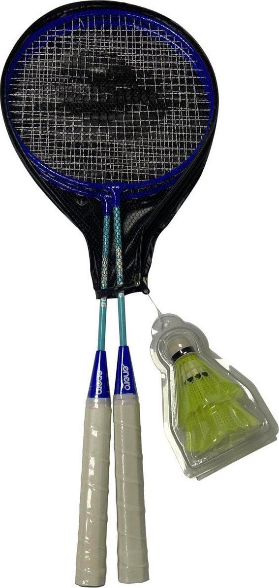 Set badminton Enero 105, raketa metalike, me toptha dhe kuti, shumëngjyrësh