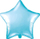 Balon dekorativ PartyDeco Star, folie, 48 cm, blu e çelët