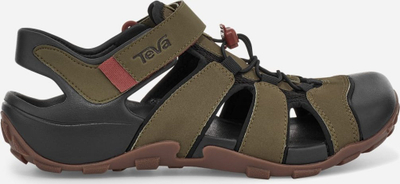 Sandale sportive Teva Flintwood për burra, ngjyra dark olive