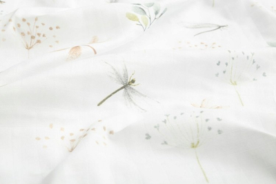 Pelenë muslini për bebe Dragonflies, pambuk, 120x120 cm, shumëngjyrëshe