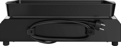 Grill elektrik PLANCHA ELECTRIC 1 XD, sipërfaqe gize, temperaturë e vendosur gati, i zi
