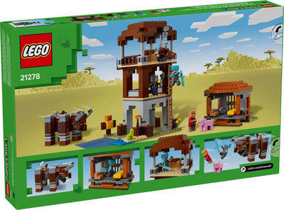 Set lodër Minecraft The Pillager Outpost and Ravager, interaktiv, me figurina aksioni, shumëngjyrësh