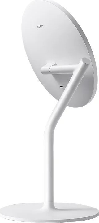 Pasqyrë tavoline AMIRO Mini 2, me dritë LED, rikarikueshme USB, e bardhë