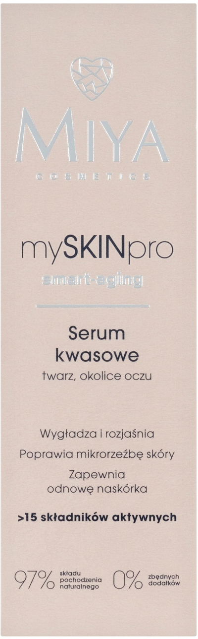 Serum fytyre Miya MySkinPro Acid Serum, 30ml, AHA PHA, për natën