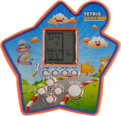 Lojë elektronike xhepi Lean Sport Tetris Star, formë ylli, për fëmijë mbi 3 vjeç, e bardhë