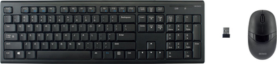 Set tastjere dhe mausi DELTACO Wireless, 2.4GHz, layout US, i zi