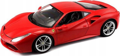 Maket makine Ferrari 488 GTB B16008R, die-cast, shkalla 1:18, i kuq